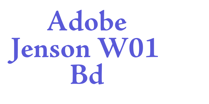 Adobe Jenson W01 Bd Font