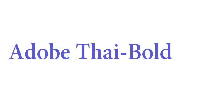 Adobe Thai-Bold Font Download