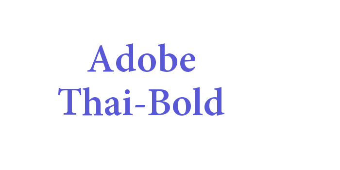 Adobe Thai-Bold Font