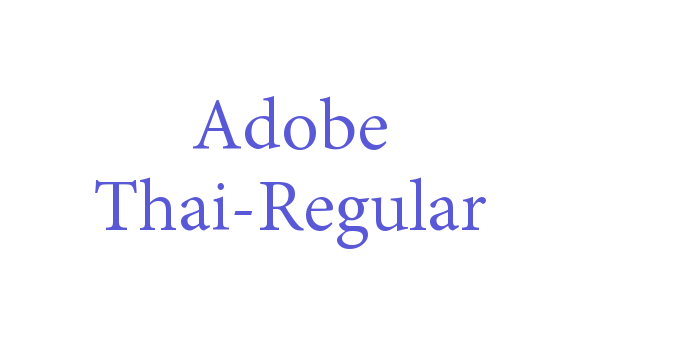 Adobe Thai-Regular Font Download