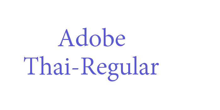 Adobe Thai-Regular Font