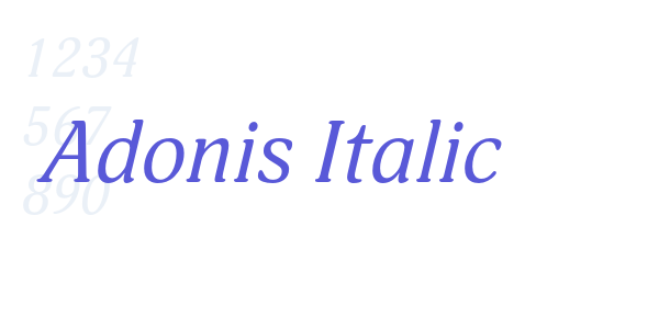 Adonis Italic font free