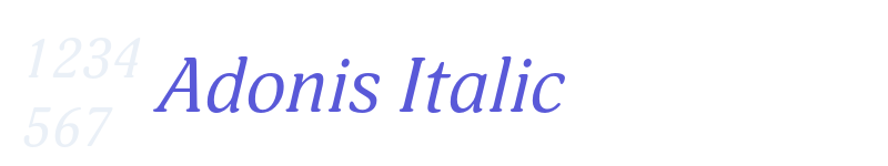 Adonis Italic-related font