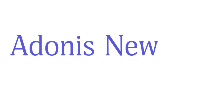 Adonis New Font