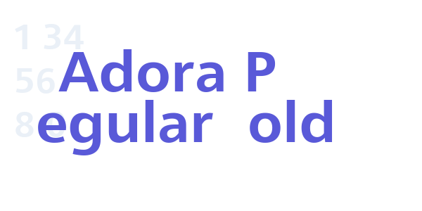 Adora PRO Regular Bold font free