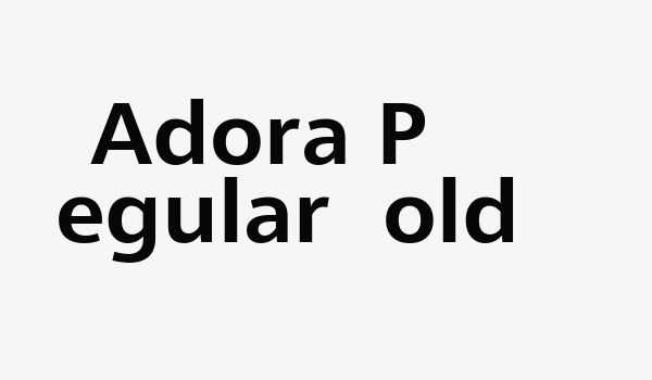 Adora PRO Regular Bold Font