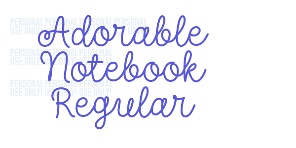 Adorable Notebook Regular font