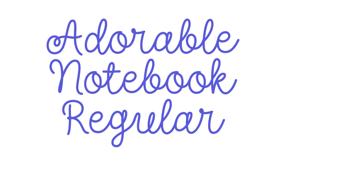 Adorable Notebook Regular Font Download