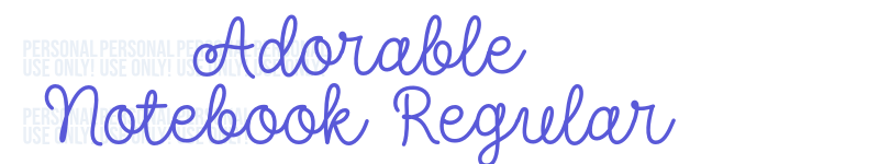 Adorable Notebook Regular-related font