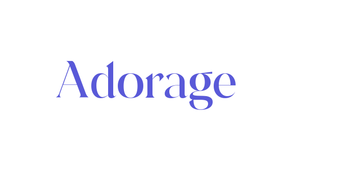 Adorage Font