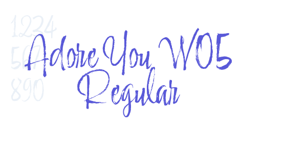 Adore You W05 Regular font free