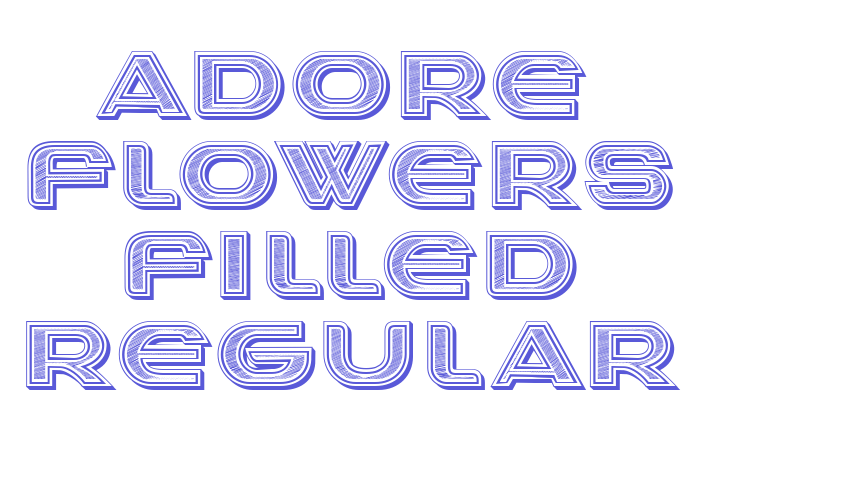 Adore Flowers Filled Regular Font Download