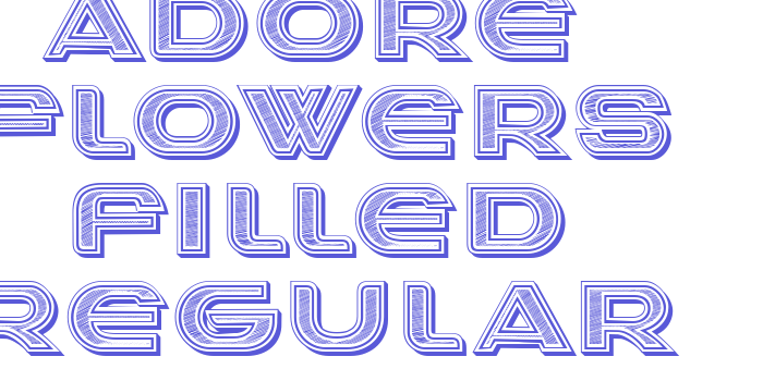 Adore Flowers Filled Regular Font