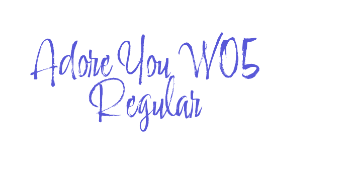 Adore You W05 Regular Font Download