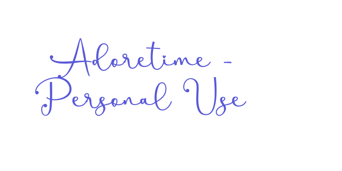 Adoretime – Personal Use Font Download