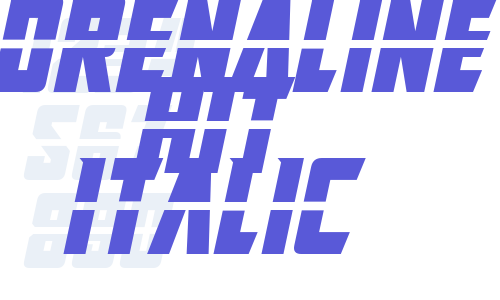 Adrenaline Hit Italic Font