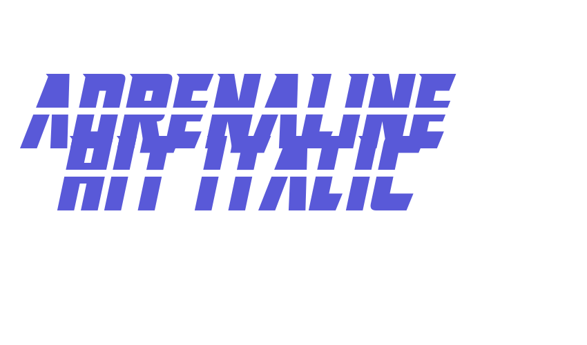 Adrenaline Hit Italic Font