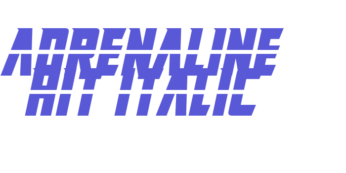 Adrenaline Hit Italic Font Download