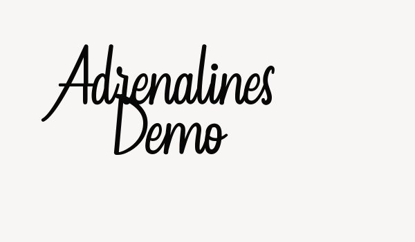 Adrenalines Demo Font