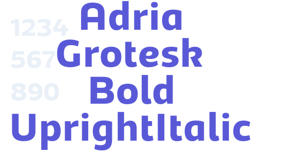 Adria Grotesk Bold UprightItalic font free