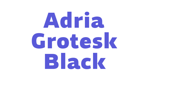 Adria Grotesk Black Font Download