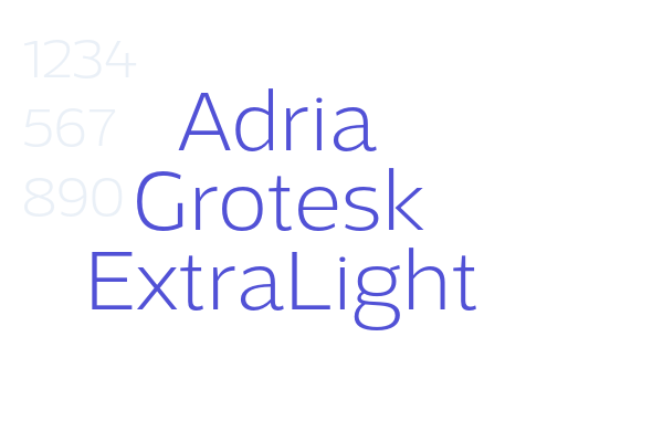 Adria Grotesk ExtraLight