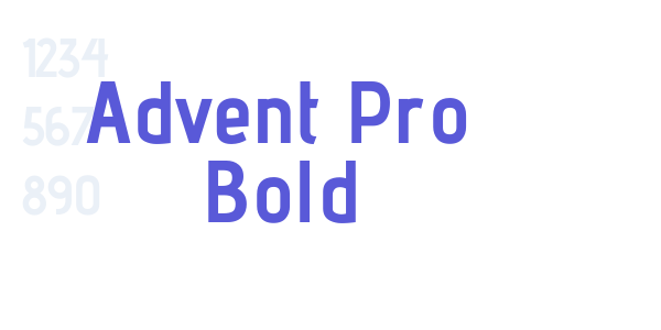 Advent Pro Bold font free