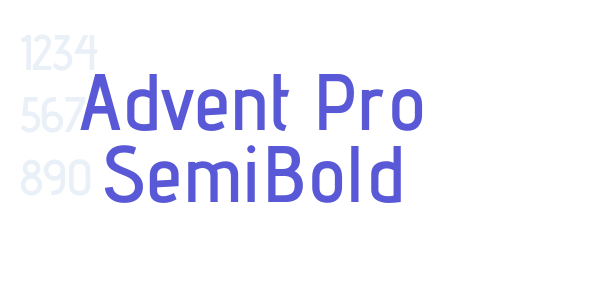 Advent Pro SemiBold font free