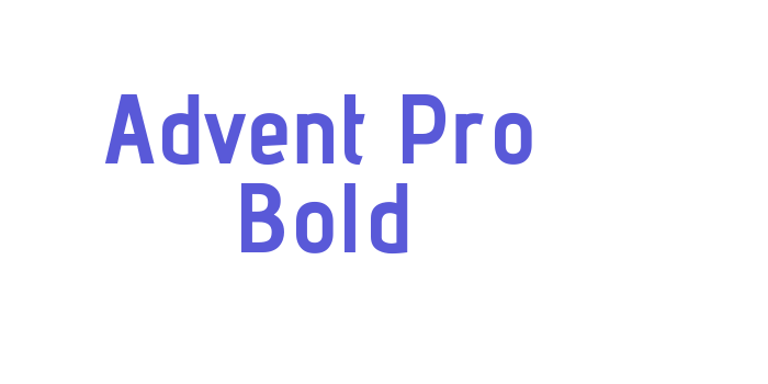 Advent Pro Bold Font Download