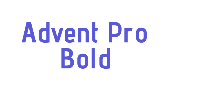 Advent Pro Bold Font