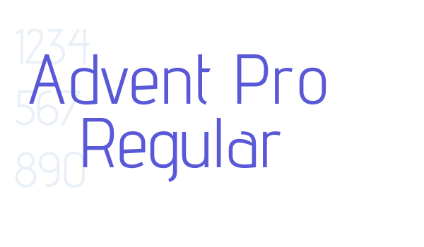 Advent Pro Regular Font