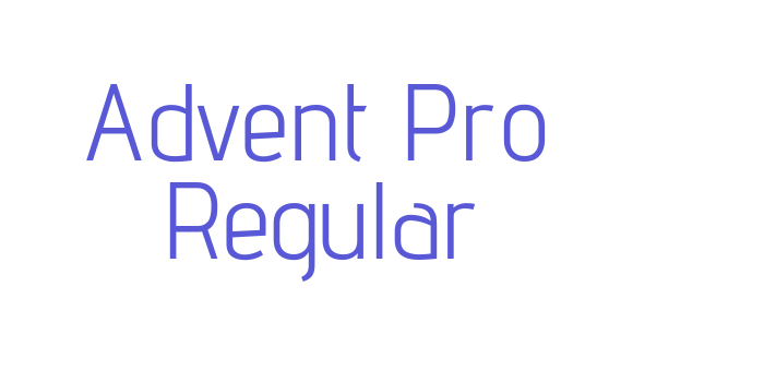 Advent Pro Regular Font