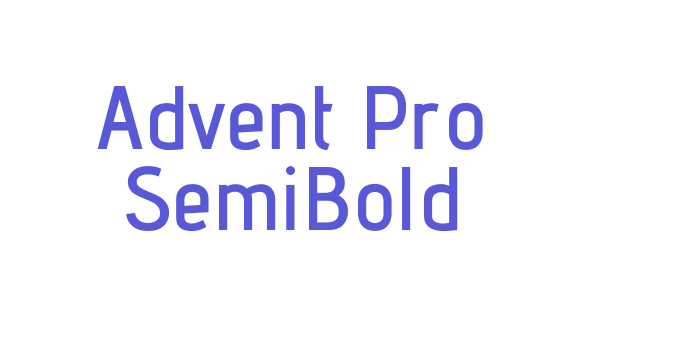 Advent Pro SemiBold Font Download