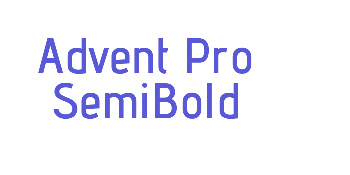 Advent Pro SemiBold Font