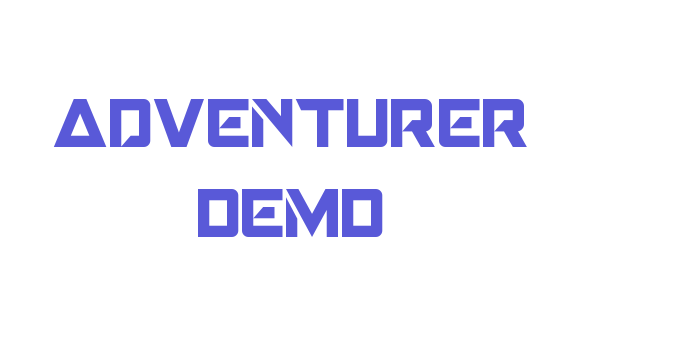 Adventurer Demo Font