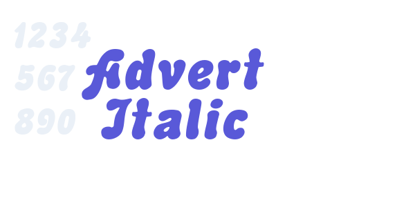 Advert Italic font free