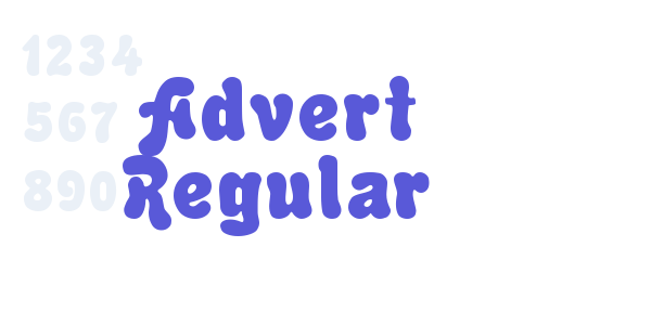 Advert Regular font free