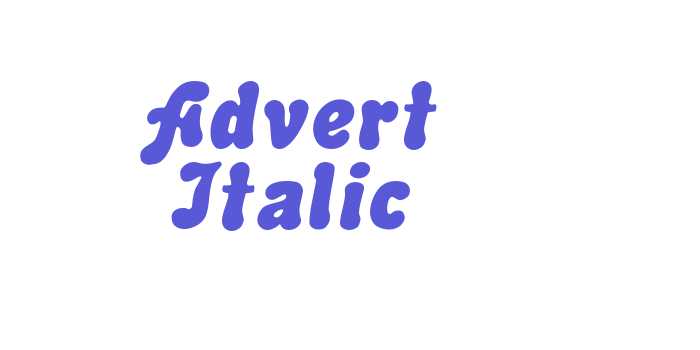 Advert Italic Font Download