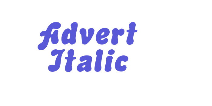 Advert Italic Font