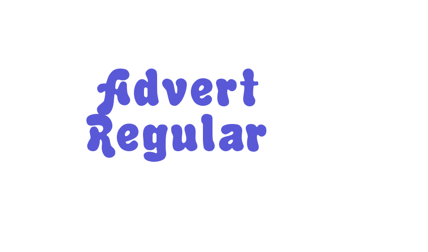 Advert Regular Font Download