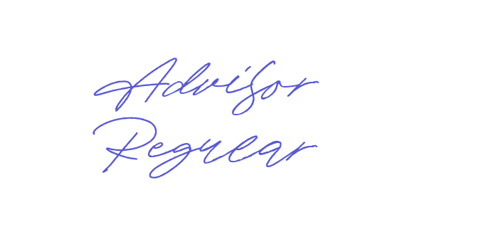 Advisor Regular Font