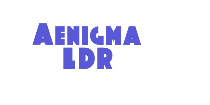 Aenigma LDR Font Download