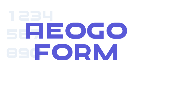 Aeogo Form font free