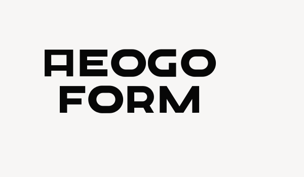 Aeogo Form Font