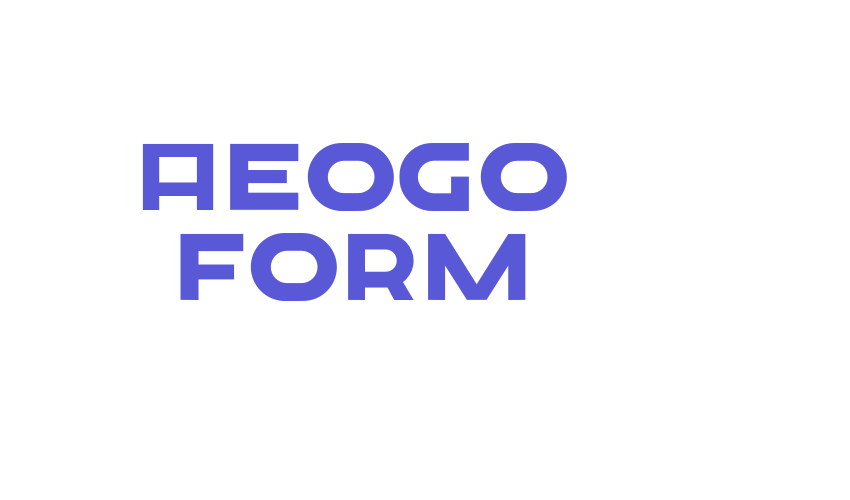 Aeogo Form Font