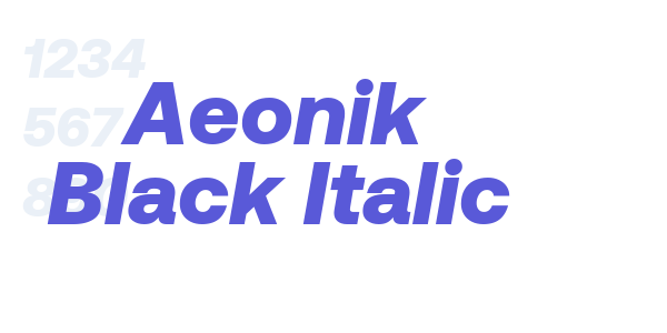 Aeonik Black Italic font free