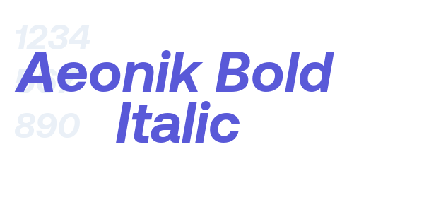 Aeonik Bold Italic font free