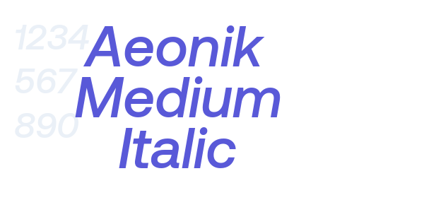 Aeonik Medium Italic font free