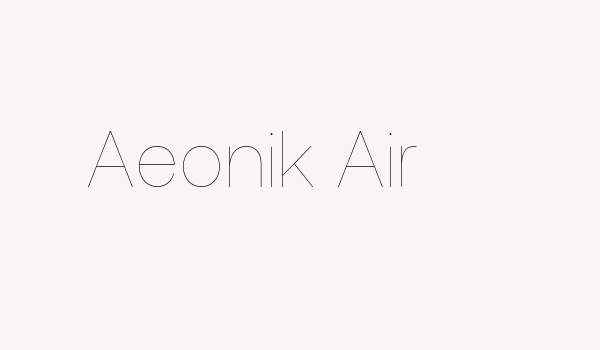 Aeonik Air Font