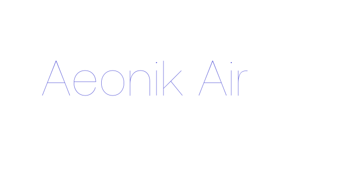 Aeonik Air Font